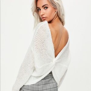 Missguided Twist Back Knit Sweater